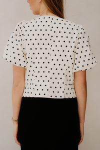 Anela dot blouse white - Bij Keesje - Neo Noir - Blouse