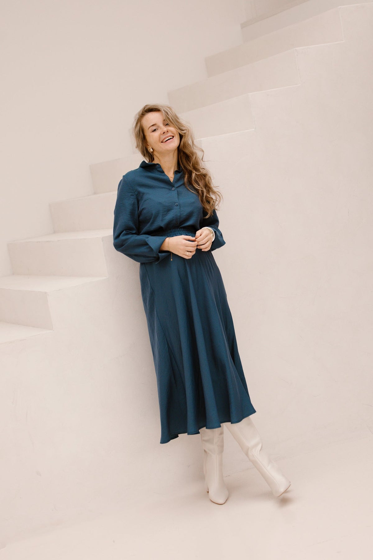 Angelina blouse teal - Bij Keesje - Elvira