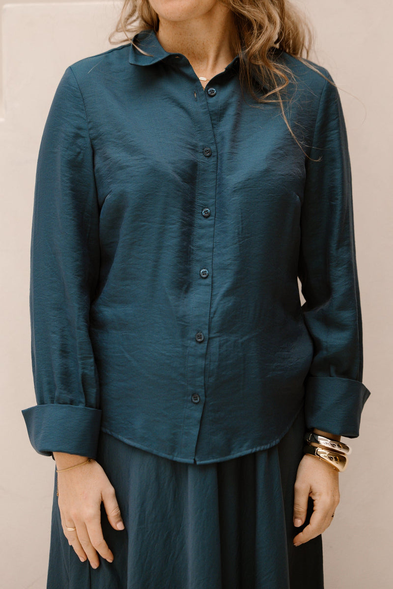 Angelina blouse teal - Bij Keesje - Elvira
