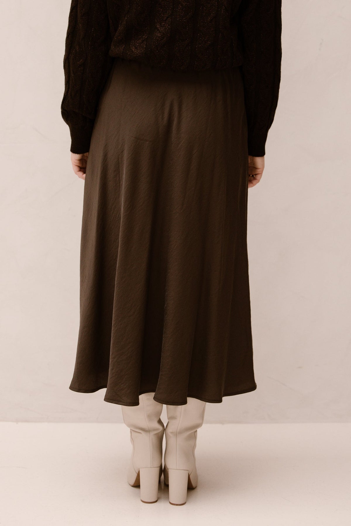 Angelina skirt dark chocolate - Bij Keesje - Elvira