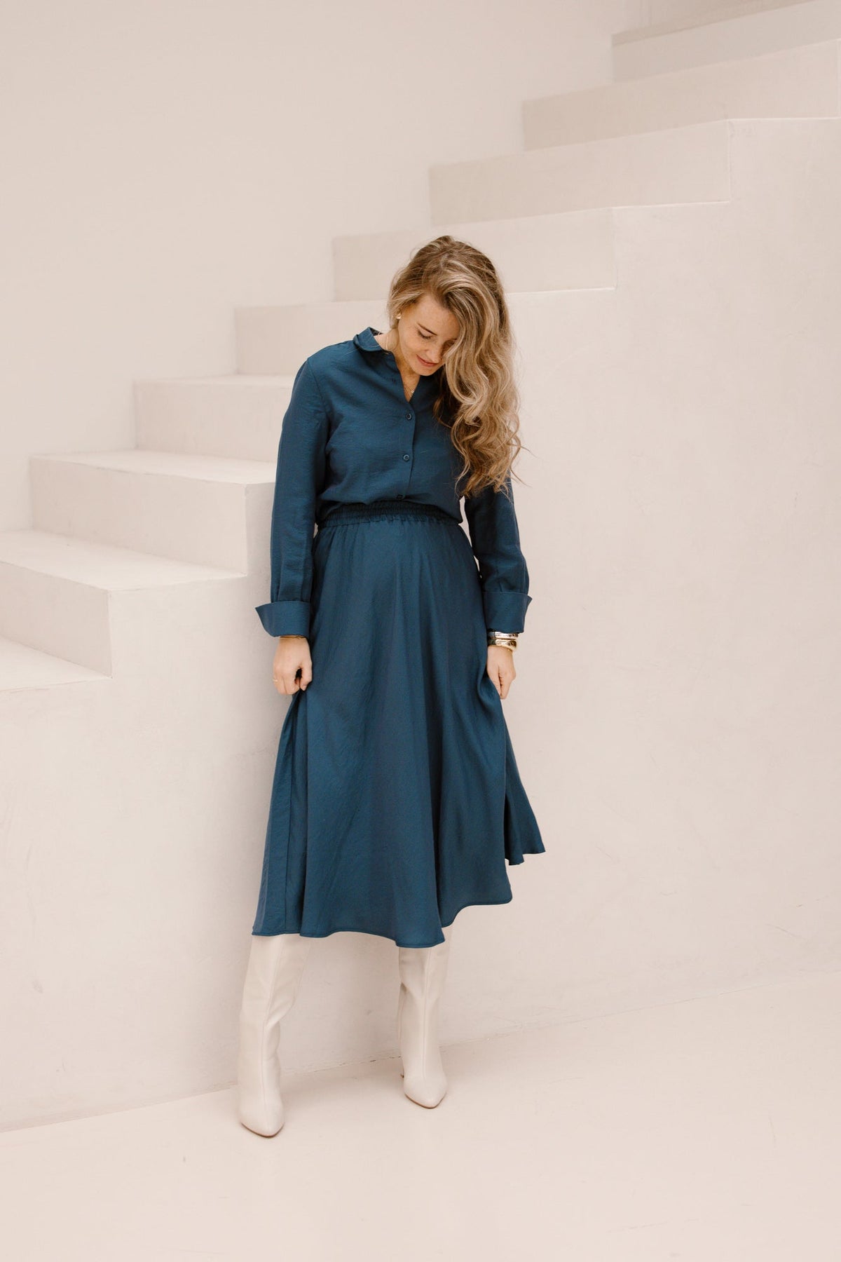 Angelina skirt teal - Bij Keesje - Elvira