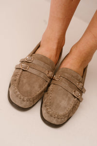 Anica 3-d suede loafer taupe - Bij Keesje - Tango - Schoenen
