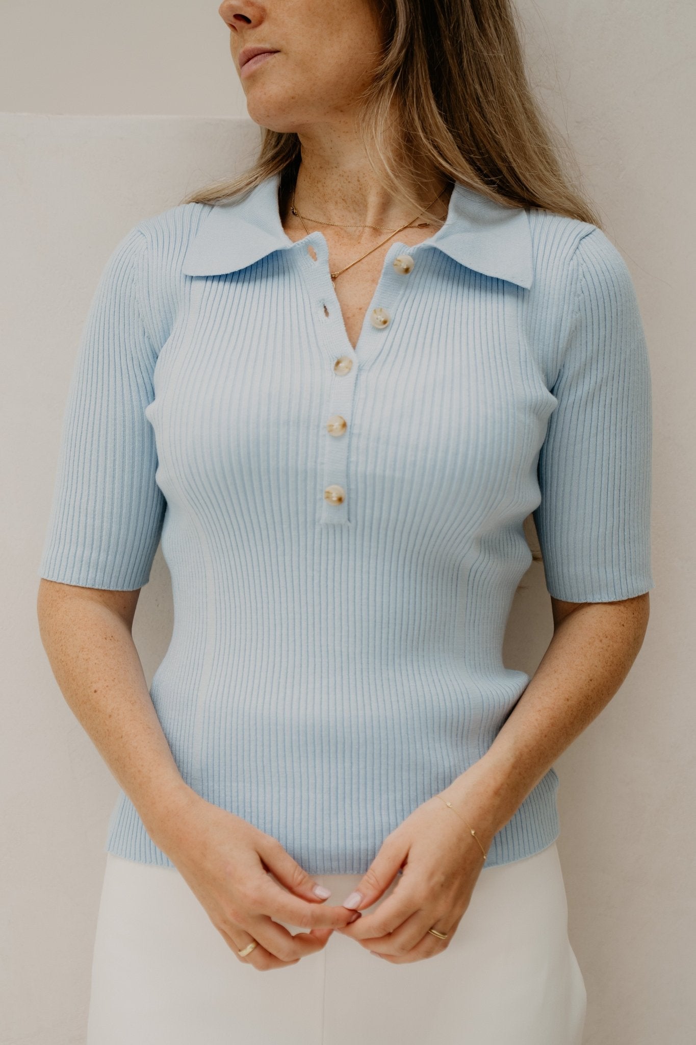 Anne Top Light Blue - Bij Keesje - Bij Keesje The Label - Top