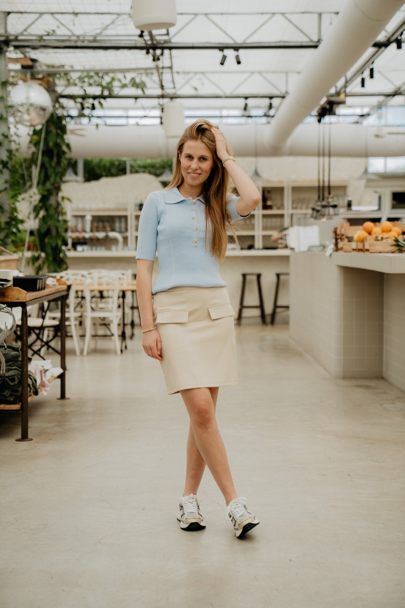 Anne Top Light Blue - Bij Keesje - Bij Keesje The Label - Top