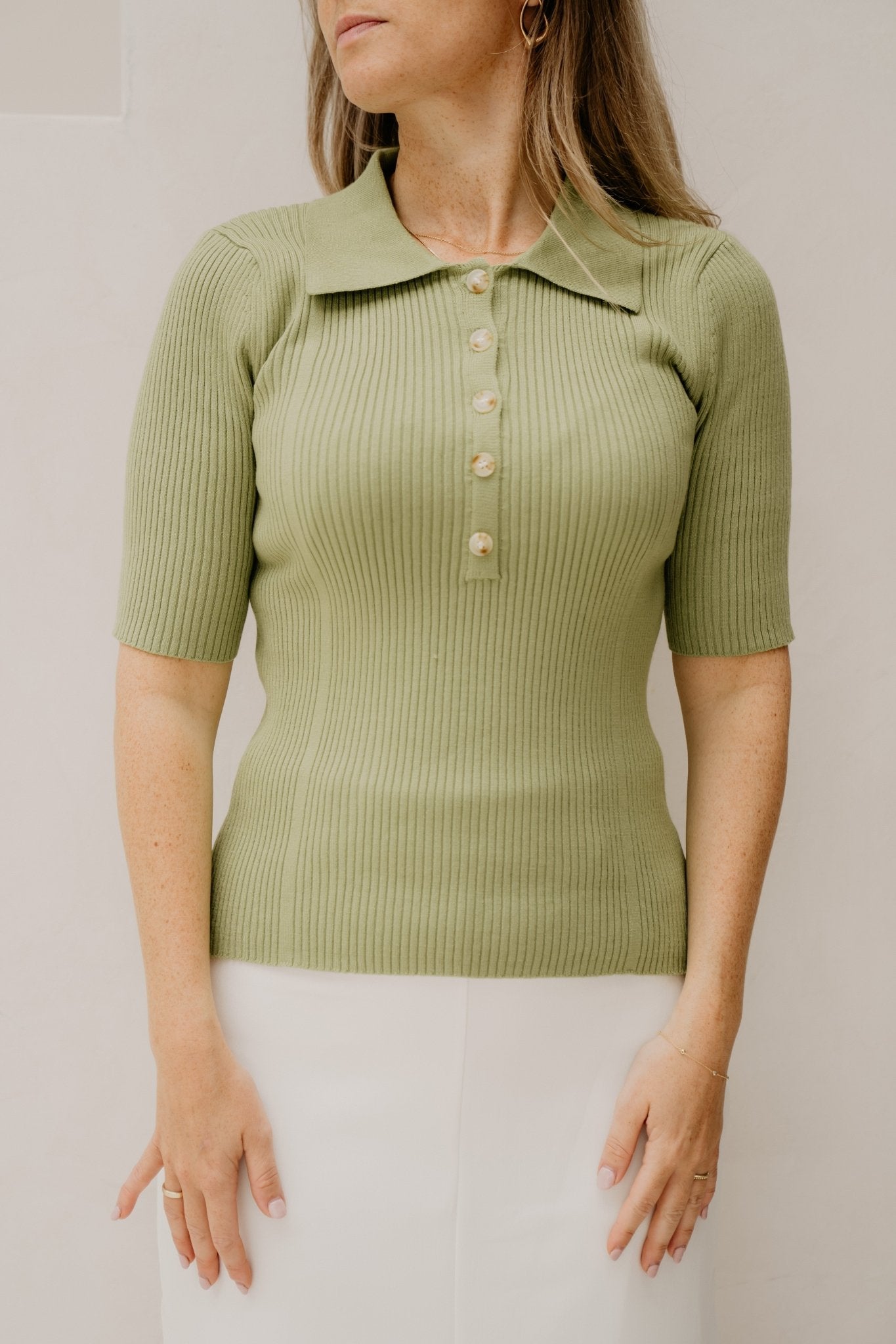 Anne Top Olive Green - Bij Keesje - Bij Keesje The Label - Top