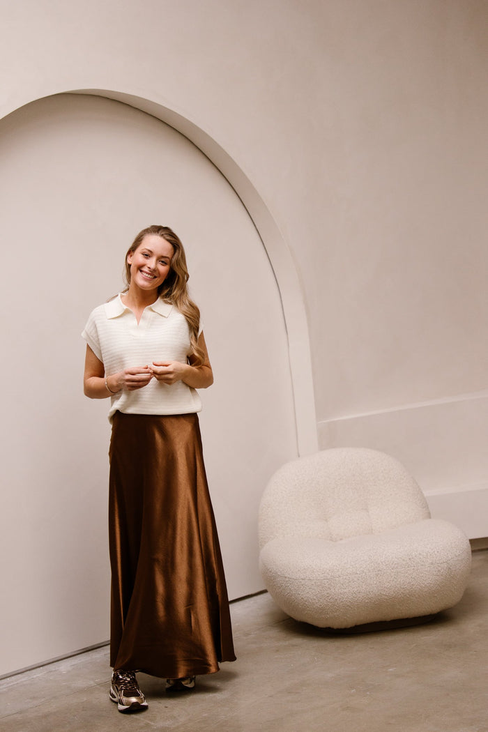 Annelien skirt brown - Bij Keesje - Bij Keesje The Label - rok