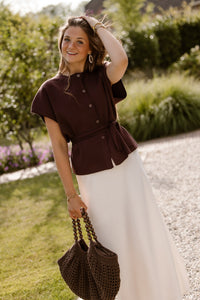 Annelore top brown - Bij Keesje - Bij Keesje - Top