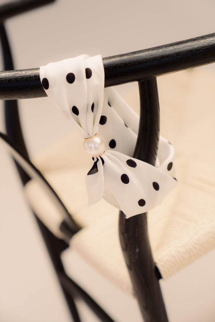 Annie sjaal clip wit met stippen - Bij Keesje - Bij Keesje - Sjaal