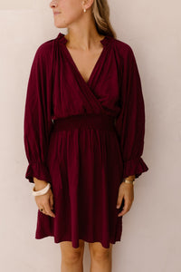 Anouk dress bordeaux - Bij Keesje - Bij Keesje - Jurk