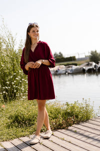 Anouk dress bordeaux - Bij Keesje - Bij Keesje - Jurk