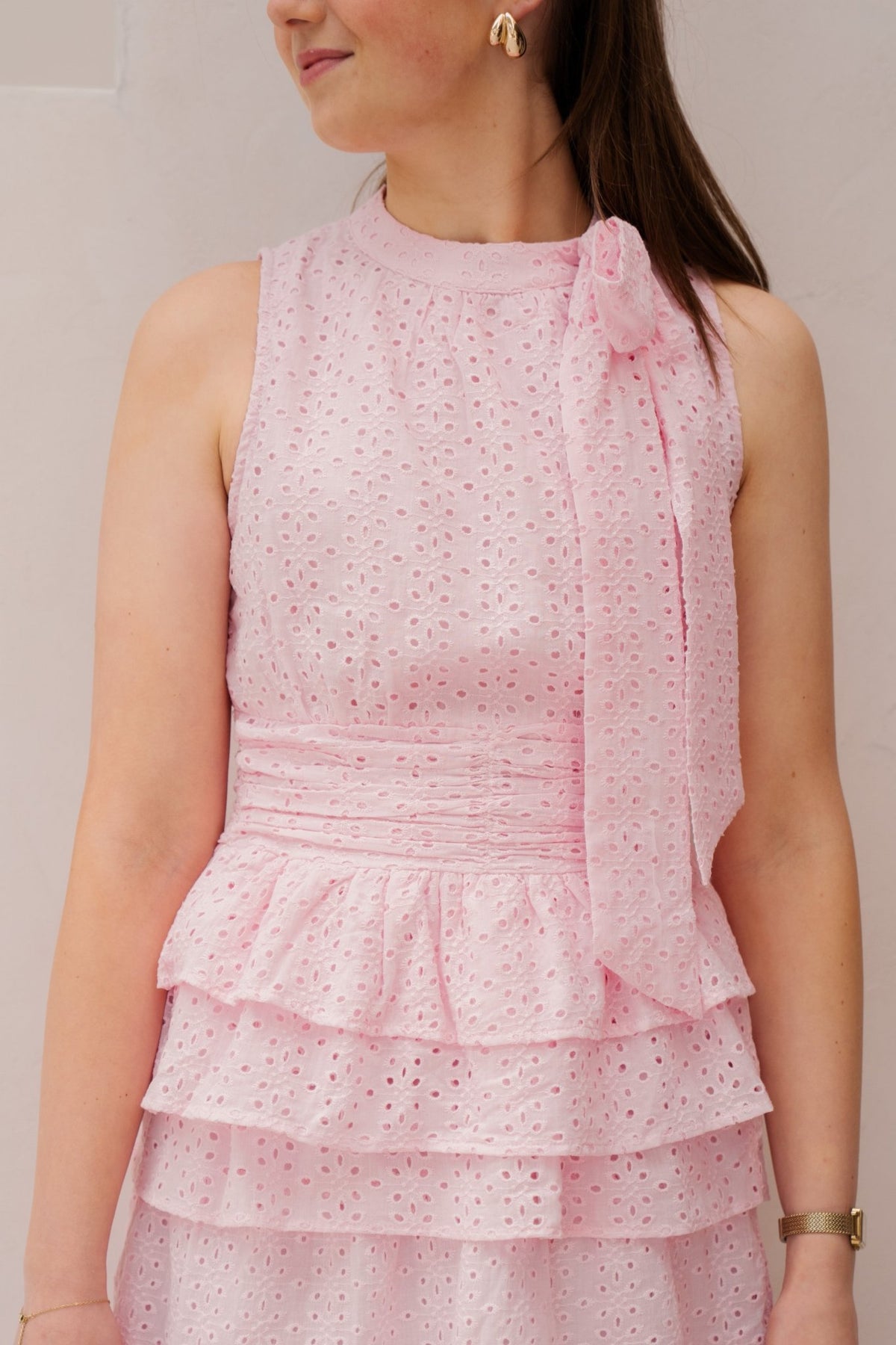 Ansol Emb Top Light Pink - Bij Keesje - Neo Noir - Top