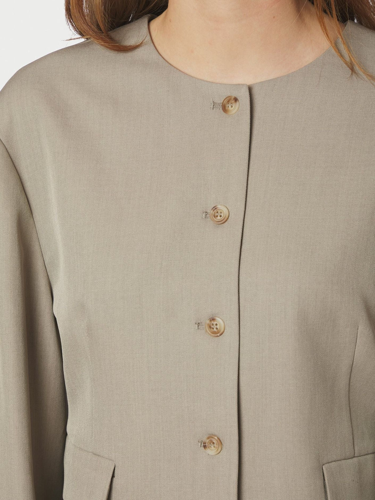 Aranti Structure Curve Jacket Warm Grey - Bij Keesje - Neo Noir