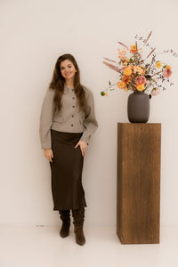 Aranti Structure Curve Jacket Warm Grey - Bij Keesje - Neo Noir