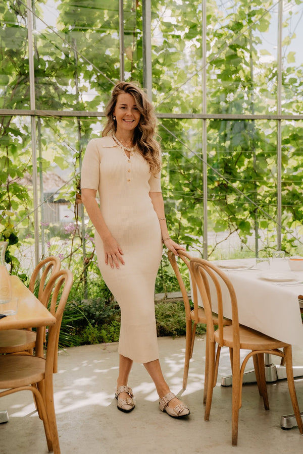 Arielle Bodycon Dress Off White - Bij Keesje - Bij Keesje The Label - Jurk