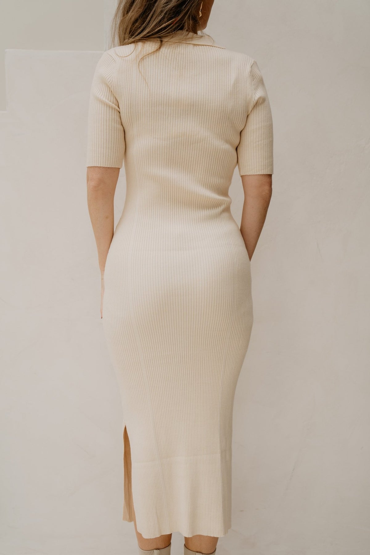 Arielle Bodycon Dress Off White - Bij Keesje - Bij Keesje The Label - Jurk