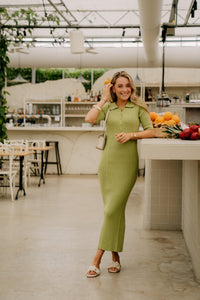 Arielle Bodycon Dress Olive Green - Bij Keesje - Bij Keesje The Label - Jurk