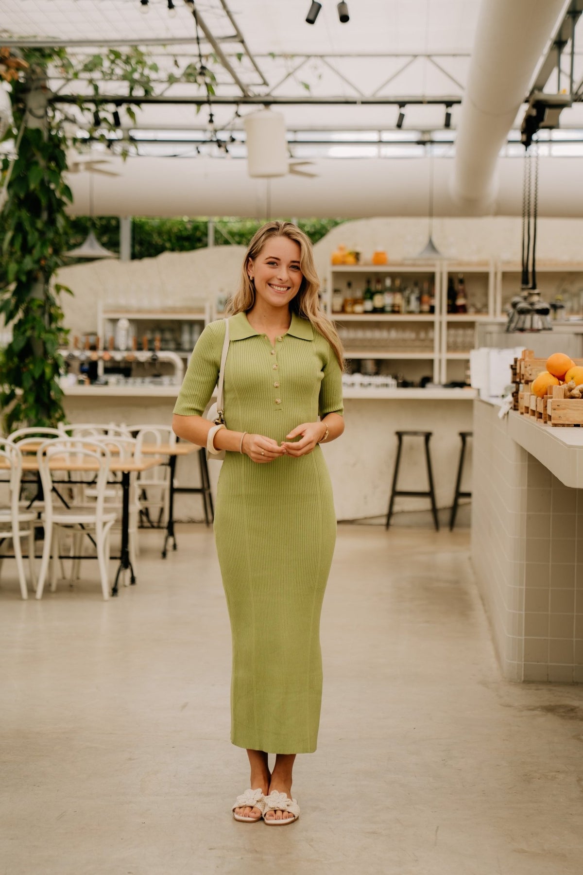 Arielle Bodycon Dress Olive Green - Bij Keesje - Bij Keesje The Label - Jurk