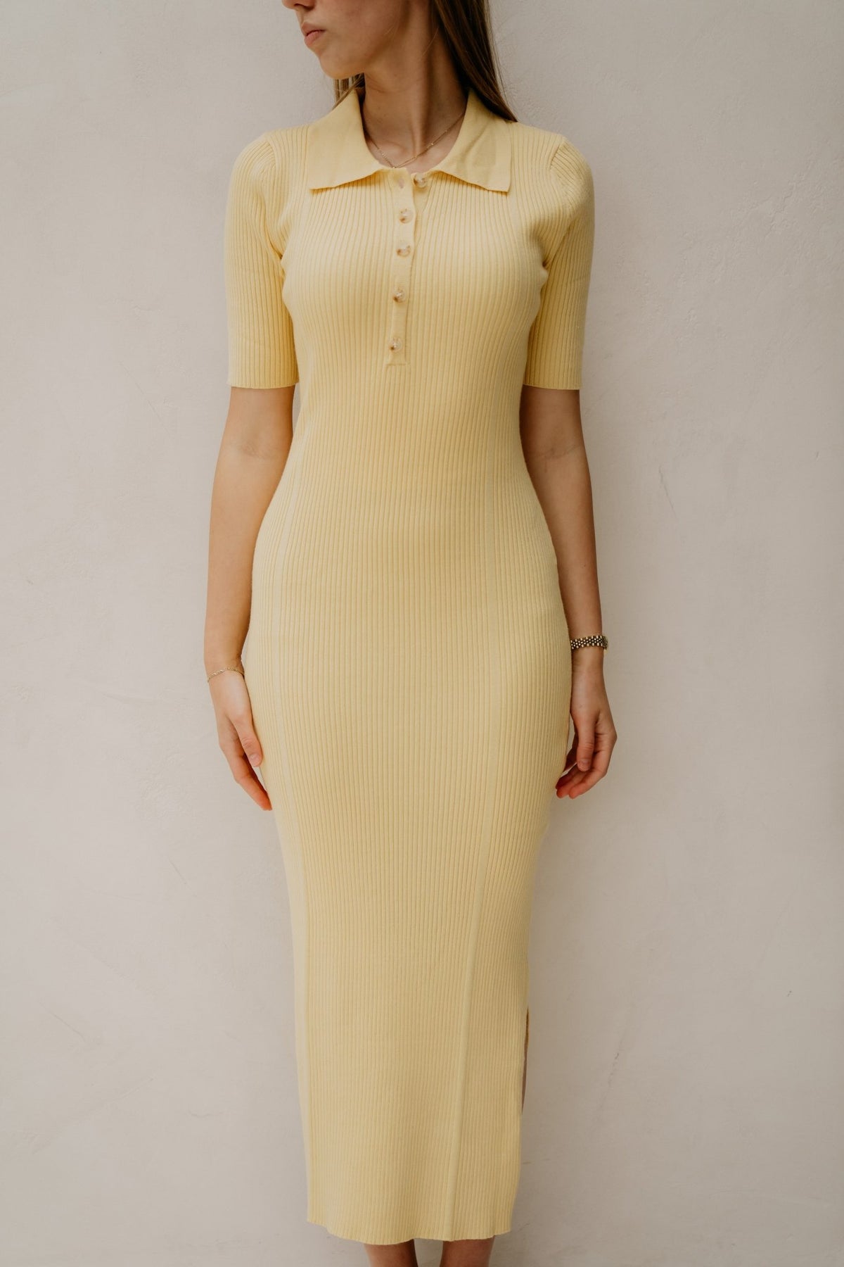 Arielle Bodycon Dress Yellow - Bij Keesje - Bij Keesje The Label - Jurk