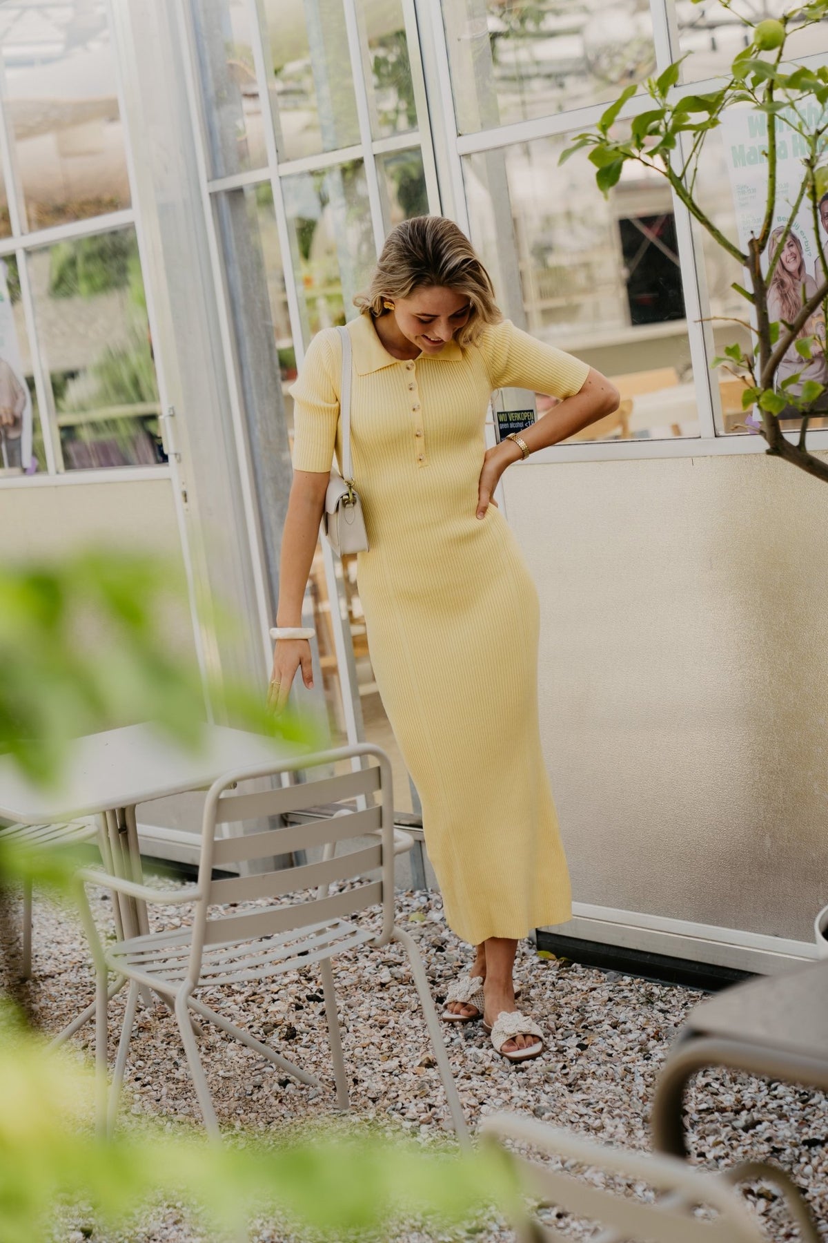 Arielle Bodycon Dress Yellow - Bij Keesje - Bij Keesje The Label - Jurk
