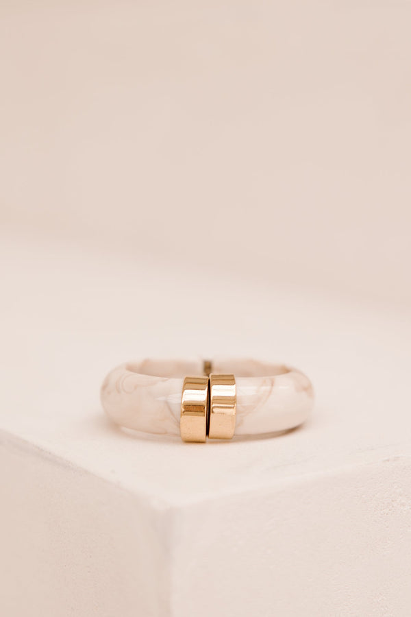 Armband gouddetail off - white - Bij Keesje - Bij Keesje