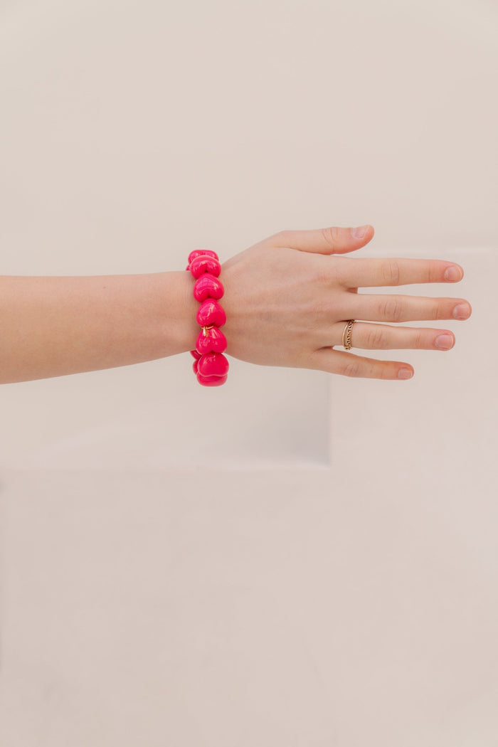 Armband hartje roze 1515 - Bij Keesje - Bij Keesje - Armband