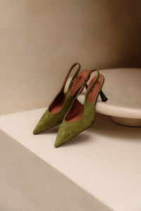 Aruba slingback green - Bij Keesje - Bij Keesje - Schoenen