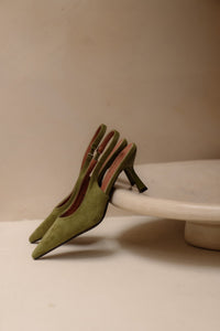 Aruba slingback green - Bij Keesje - Bij Keesje - Schoenen