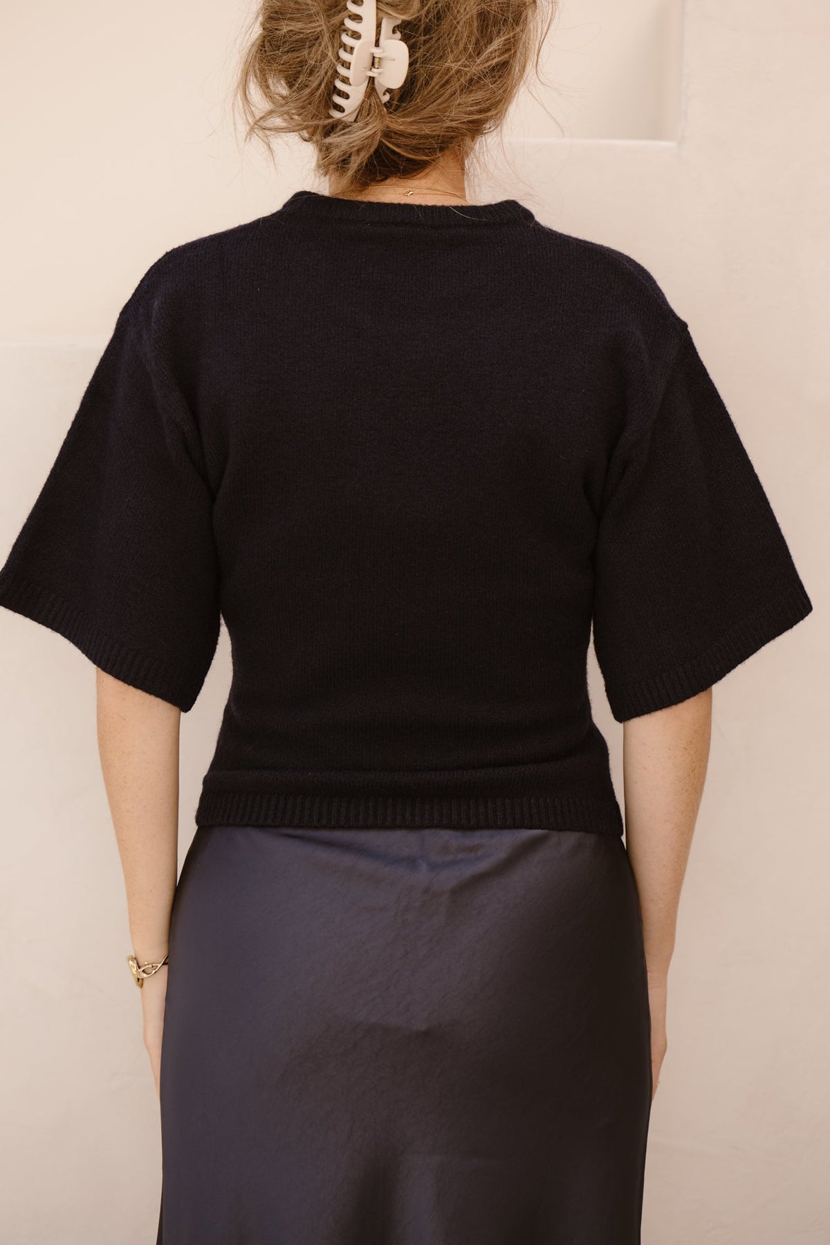 Asha knit tee navy - Bij Keesje - Neo Noir