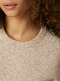 Asha knit tee sand melange - Bij Keesje - Neo Noir