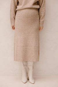 Ashanti knit skirt sand melange - Bij Keesje - Neo Noir