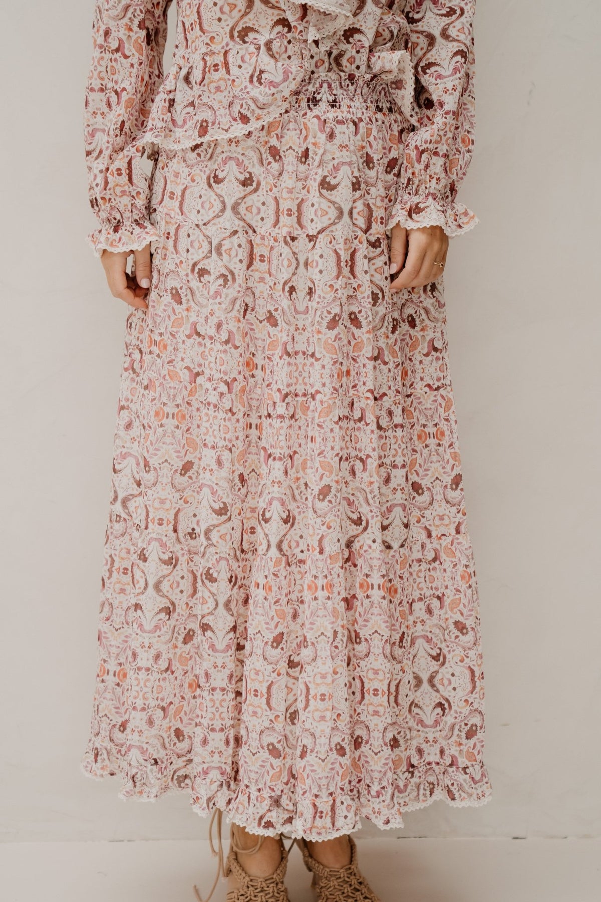 Asta Paisley Dance Skirt Rose - Bij Keesje - Neo Noir - Rokken