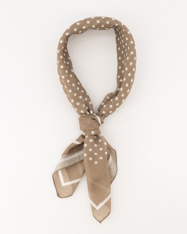 Astrid sjaal polkadot taupe/ecru - Bij Keesje - Bij Keesje - Sjaal