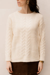 Asya trui off - white - Bij Keesje - Bij Keesje