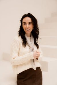 Asya trui off - white - Bij Keesje - Bij Keesje