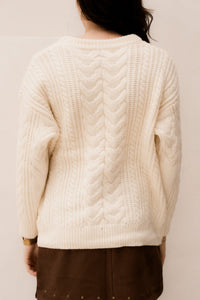 Asya trui off - white - Bij Keesje - Bij Keesje
