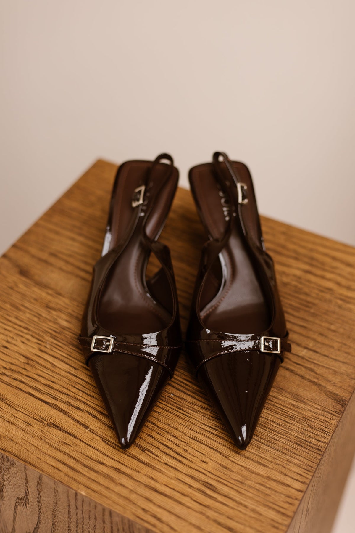 Athene Lak heel brown - Bij Keesje - Bij Keesje - Schoenen