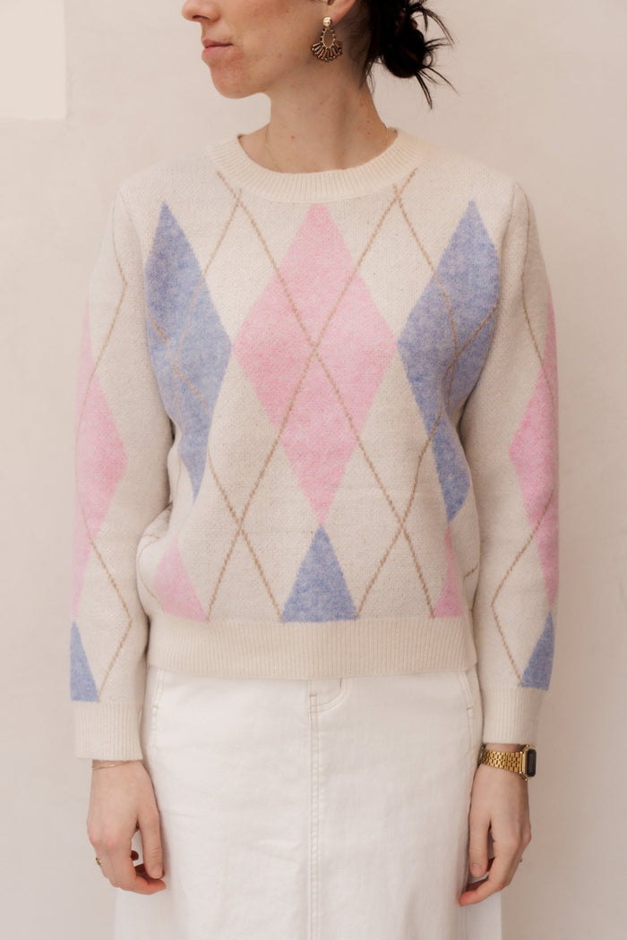 Aukje trui wieber print - Bij Keesje - Bij Keesje