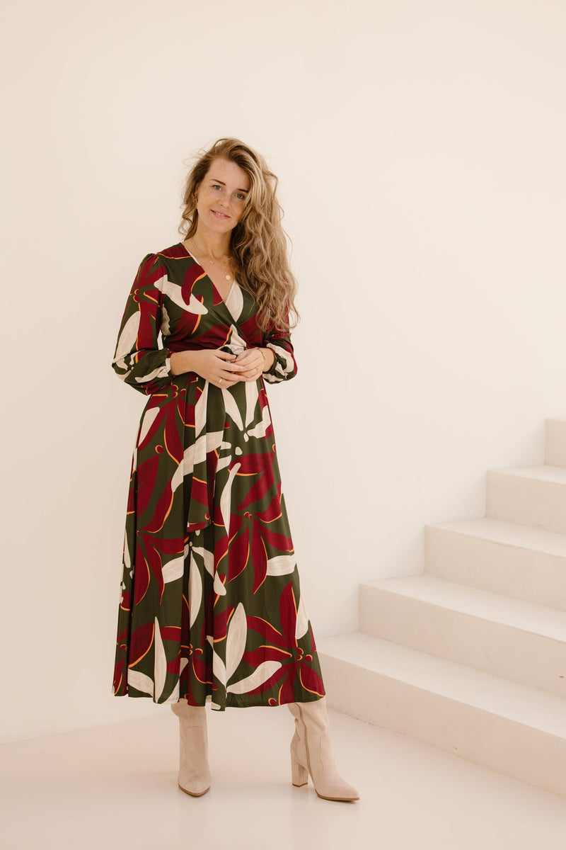 B121 Maxi jurk met design - Bij Keesje - K - design