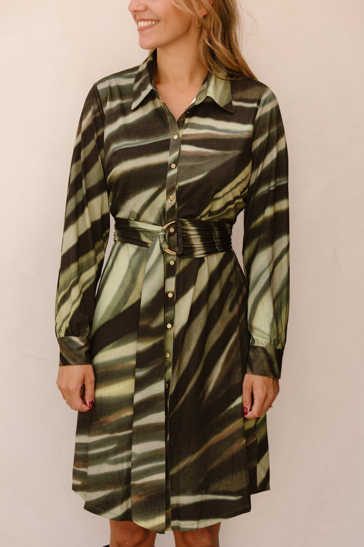 B131 Polo jurk met design - Bij Keesje - K - design