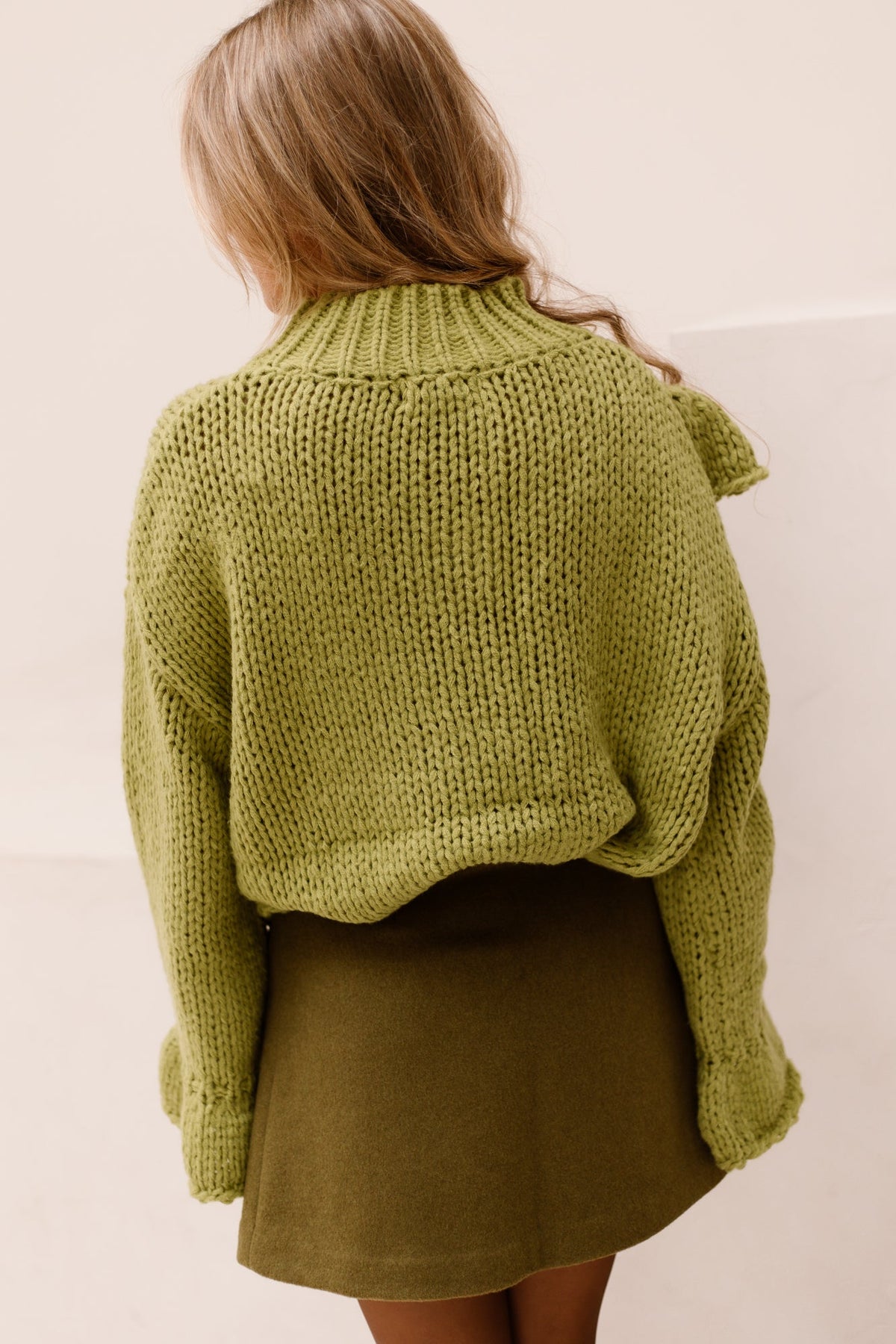 Babbet sweater olive green - Bij Keesje - Bij Keesje - Trui