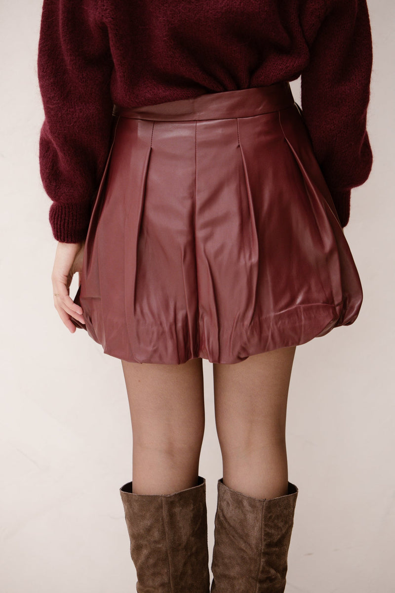 Babs ballon rokje bordeaux - Bij Keesje - Bij Keesje