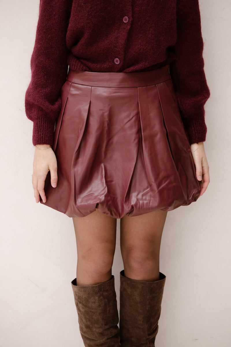 Babs ballon rokje bordeaux - Bij Keesje - Bij Keesje