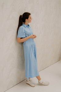 Baia Stripe Poplin Dress Light Blue - Bij Keesje - Neo Noir - jurk