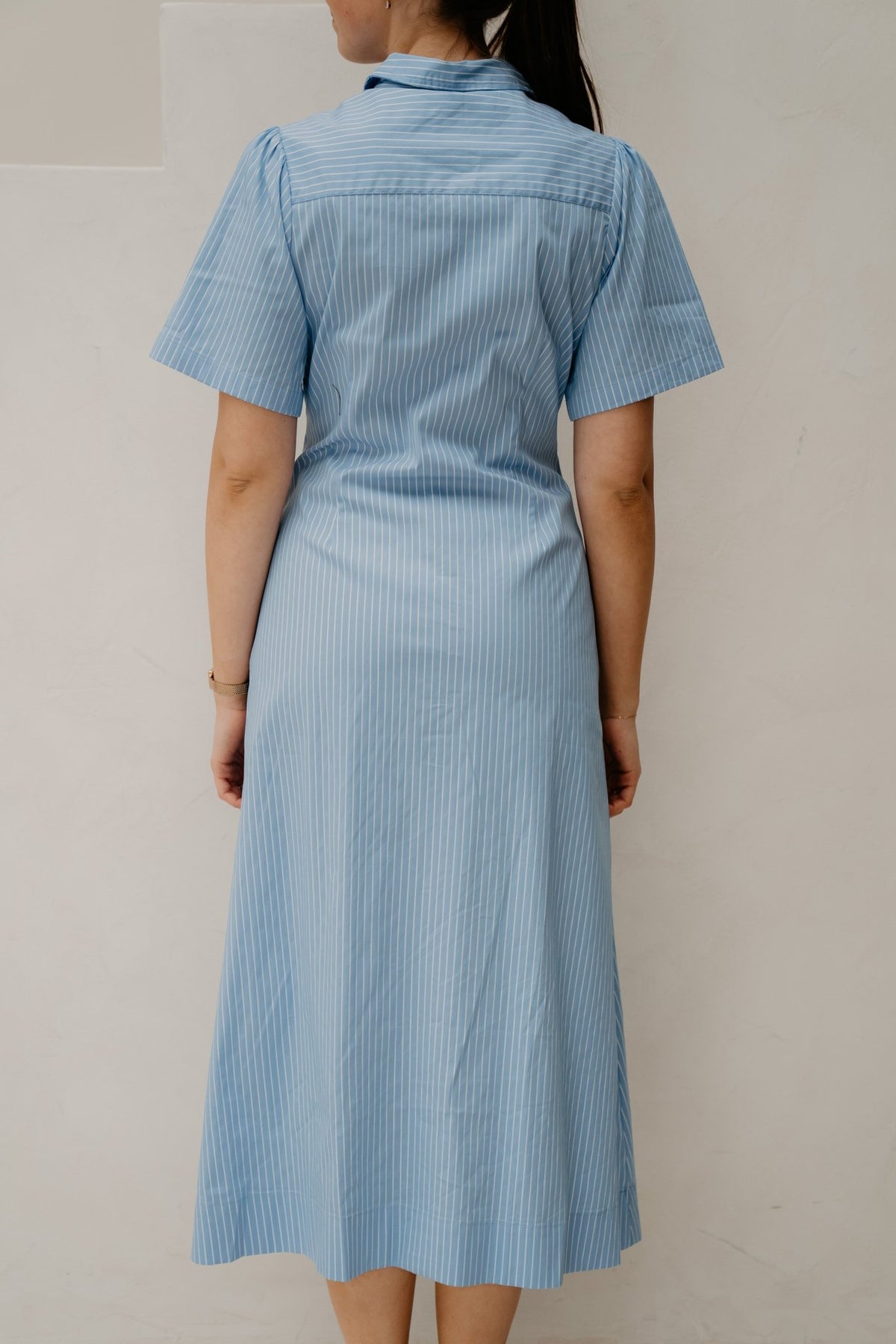 Baia Stripe Poplin Dress Light Blue - Bij Keesje - Neo Noir - jurk