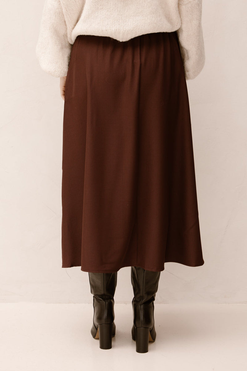 Baila rok plooi bordeaux - Bij Keesje - Bij Keesje