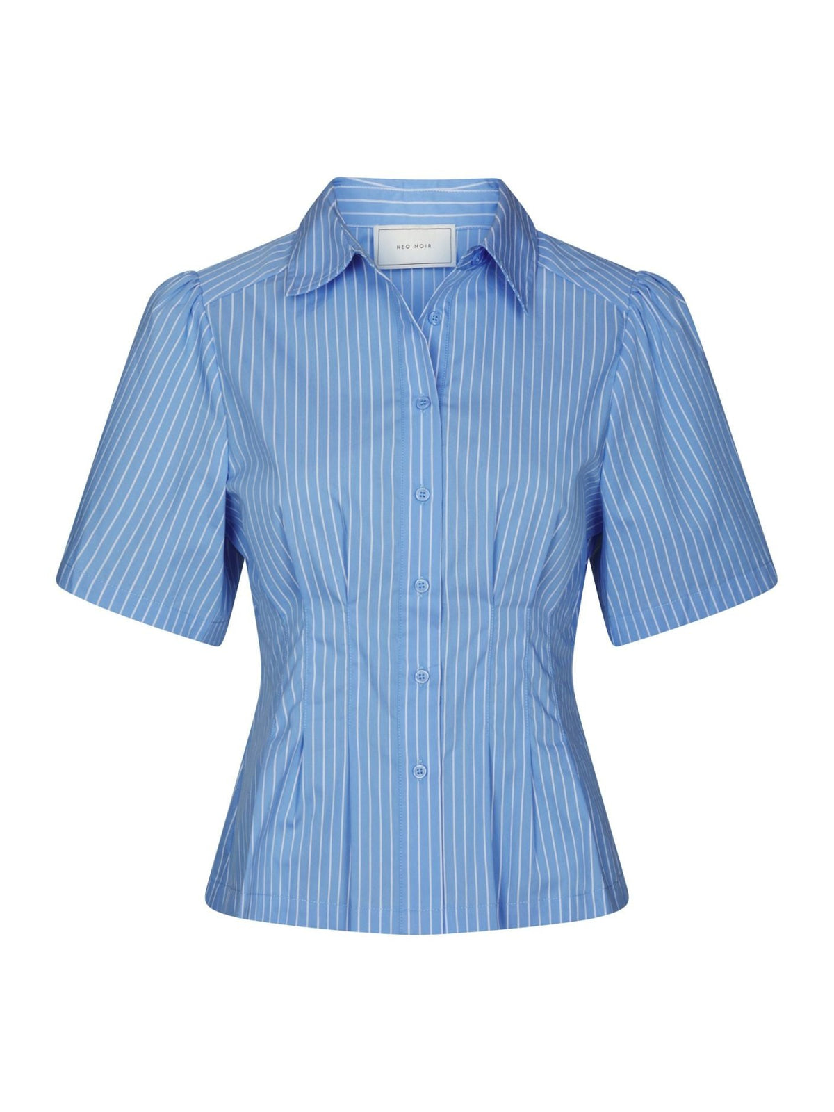 Balara stripe poplin light blue - Bij Keesje - Neo Noir - blouse