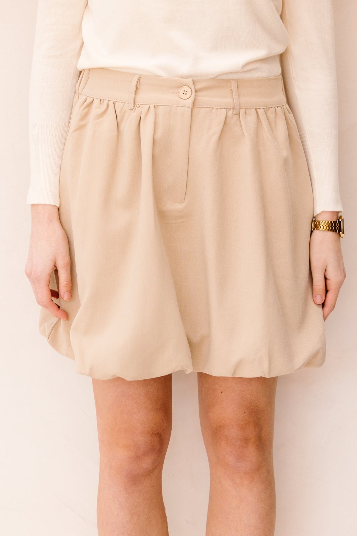 Balloon skirt beige - Bij Keesje - Bij Keesje