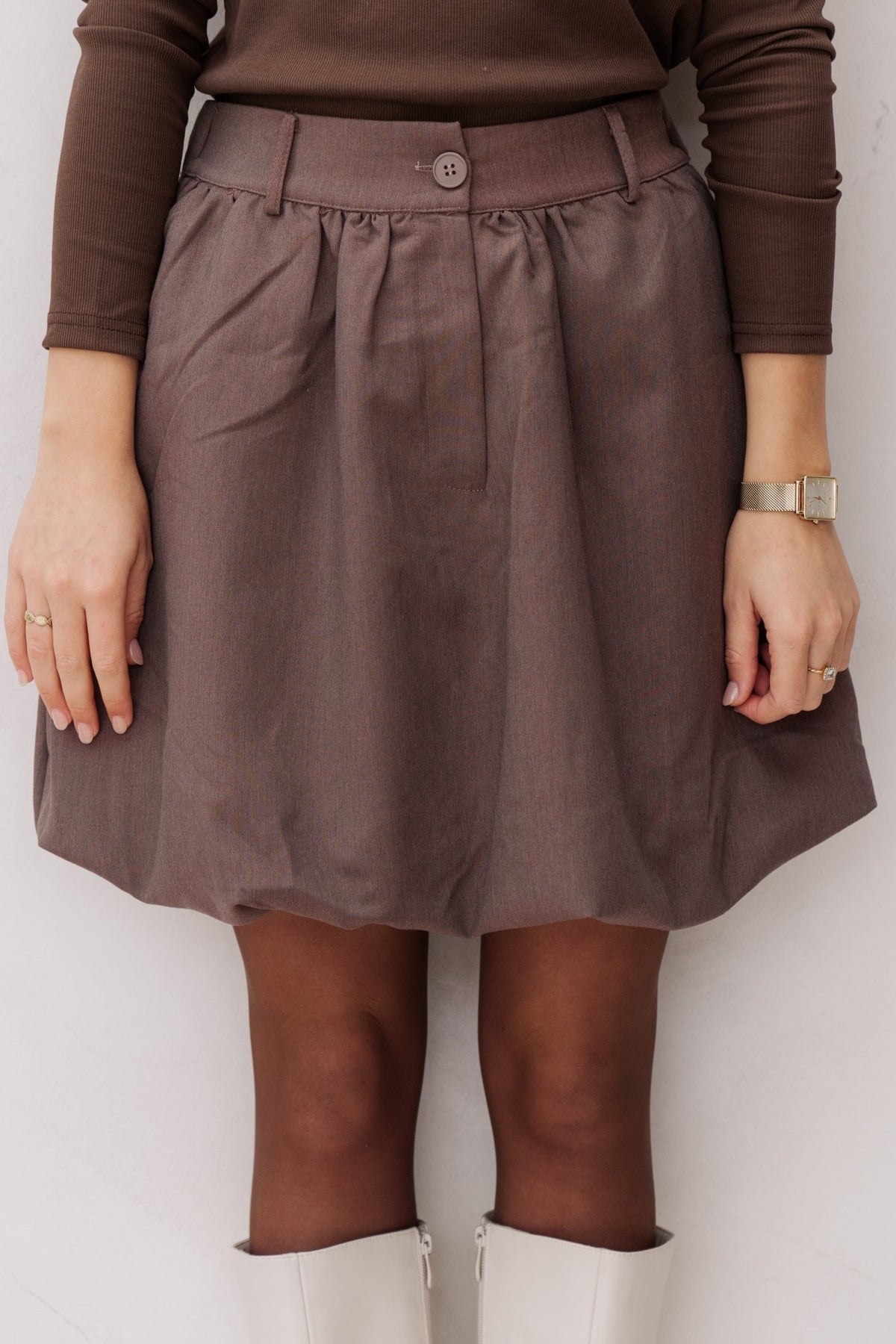Balloon skirt brown - Bij Keesje - Bij Keesje