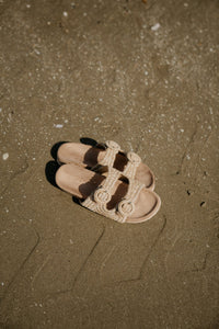 Bangkok slipper riet taupe - Bij Keesje - Shoecolate - Schoenen