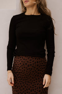 Basic rib top black - Bij Keesje - Bij Keesje
